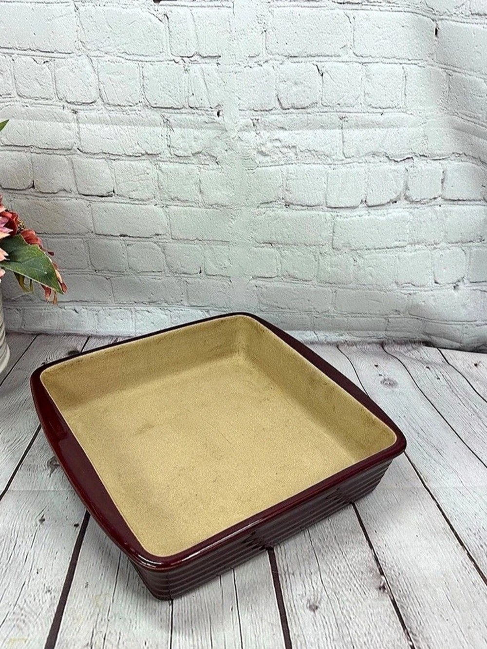 The Pampered Chef Stoneware Bar Pan Brown & Tan Stoneware Bakeware